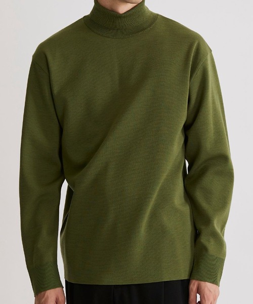 UNITED TOKYO（ユナイテッドトウキョウ）の「【洗える】OnE 18gウールミラノリブタートル（ニット/セーター・メンズ・ブラック/グレー/カーキ/オフホワイト・1/2/3）」の12枚目の写真