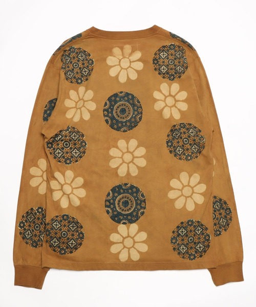 Story mfg.（ストーリーエムエフジー）の「【STORY MFG】ストーリーエムエフジー GRATEFULL TEE BARK PORTAL FLOWER PRINT BLOCK PRINTED（Tシャツ/カットソー・メンズ・ブラウン系その他・MEDIUM）」の2枚目の写真