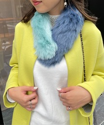 StyleSea | バイカラーフェイクファーティペット(マフラー)