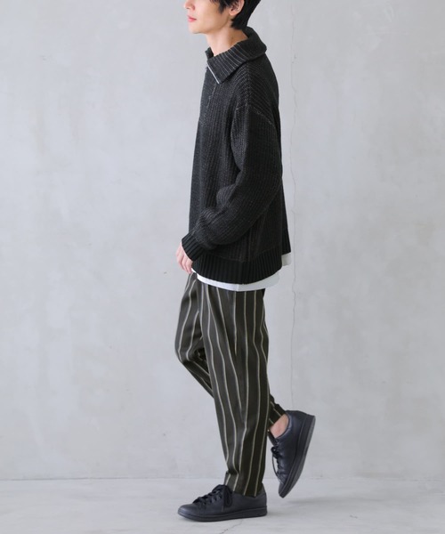 osharewalker（オシャレウォーカー）の「【廃盤】『ストライプ柄スラックスパンツ』（スラックス・メンズ・ブラック/チャコール・M/L/XL）」の20枚目の写真