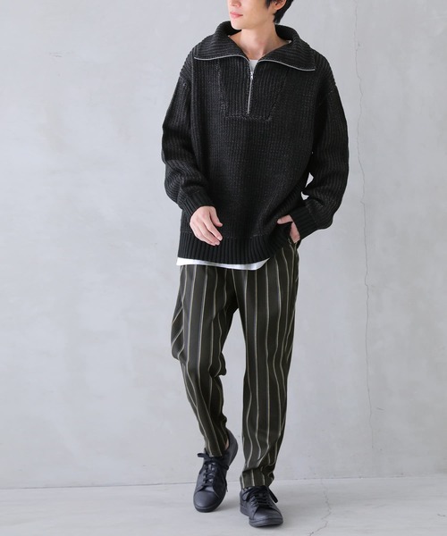 osharewalker（オシャレウォーカー）の「【廃盤】『ストライプ柄スラックスパンツ』（スラックス・メンズ・ブラック/チャコール・M/L/XL）」の14枚目の写真