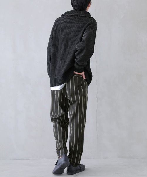osharewalker（オシャレウォーカー）の「【廃盤】『ストライプ柄スラックスパンツ』（スラックス・メンズ・ブラック/チャコール・M/L/XL）」の17枚目の写真