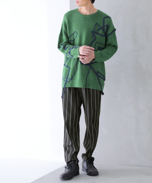 osharewalker（オシャレウォーカー）の「【廃盤】『ストライプ柄スラックスパンツ』（スラックス・メンズ・ブラック/チャコール・M/L/XL）」の8枚目の写真