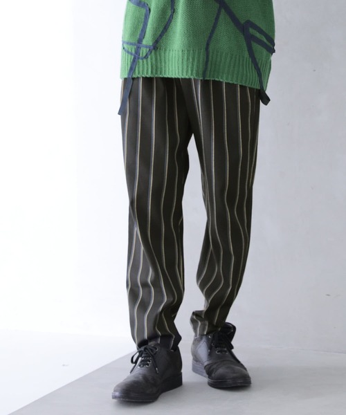 osharewalker（オシャレウォーカー）の「【廃盤】『ストライプ柄スラックスパンツ』（スラックス・メンズ・ブラック/チャコール・M/L/XL）」の4枚目の写真