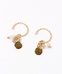 樹脂パールリングピアス / 173961