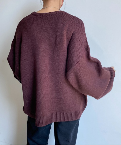 CPCM（シーピーシーエム）の「お花モチーフジャガードニット（ニット/セーター・レディース・アイボリー/グリーン/ネイビー/ブラウン・FREE）」の21枚目の写真