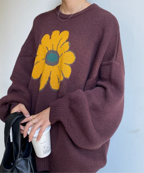 CPCM（シーピーシーエム）の「お花モチーフジャガードニット（ニット