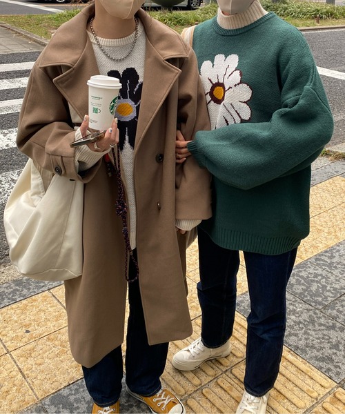 CPCM（シーピーシーエム）の「お花モチーフジャガードニット（ニット/セーター・レディース・アイボリー/グリーン/ネイビー/ブラウン・FREE）」の22枚目の写真