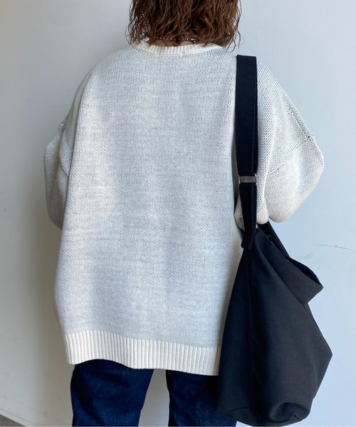 CPCM（シーピーシーエム）の「お花モチーフジャガードニット（ニット/セーター・レディース・アイボリー/グリーン/ネイビー/ブラウン・FREE）」の9枚目の写真