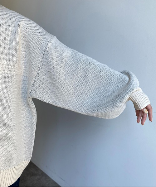 CPCM（シーピーシーエム）の「お花モチーフジャガードニット（ニット/セーター・レディース・アイボリー/グリーン/ネイビー/ブラウン・FREE）」の14枚目の写真