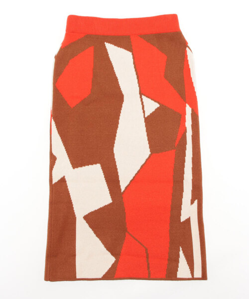 Bou Jeloud（ブージュルード）の「幾何柄ニットスカート（スカート・レディース・オレンジ/ブルー・FREE）」の20枚目の写真