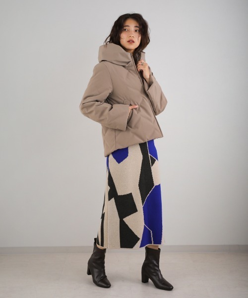 Bou Jeloud（ブージュルード）の「幾何柄ニットスカート（スカート・レディース・オレンジ/ブルー・FREE）」の10枚目の写真