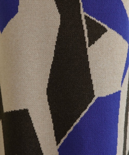 Bou Jeloud（ブージュルード）の「幾何柄ニットスカート（スカート・レディース・オレンジ/ブルー・FREE）」の11枚目の写真