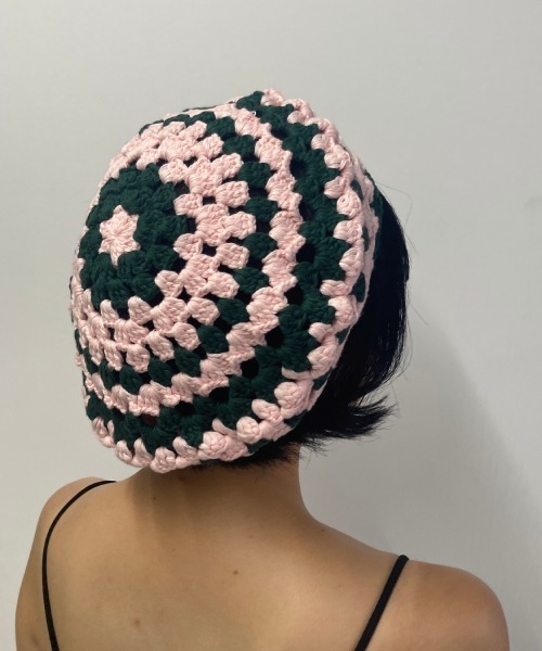 Casselini（キャセリーニ）の「Casselini(キャセリーニ)クロシェベレー帽（ハンチング/ベレー帽・レディース・ブルー/ベージュ/ピンク・FREE）」の21枚目の写真