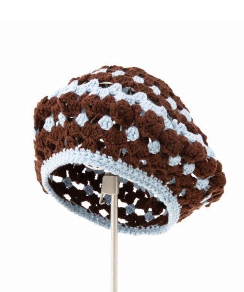 Casselini（キャセリーニ）の「Casselini(キャセリーニ)クロシェベレー帽（ハンチング/ベレー帽・レディース・ブルー/ベージュ/ピンク・FREE）」の16枚目の写真