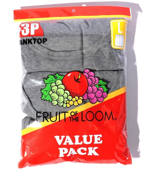 FRUIT OF THE LOOM（フルーツオブザルーム）の「リブタンクトップ3Pパック / ノースリーブ / パック / シンプル / カジュアル / 無地 / インナー / ユニセックス（タンクトップ・メンズ・ブラック/グレー/ホワイト・M/L/XL）」の5枚目の写真