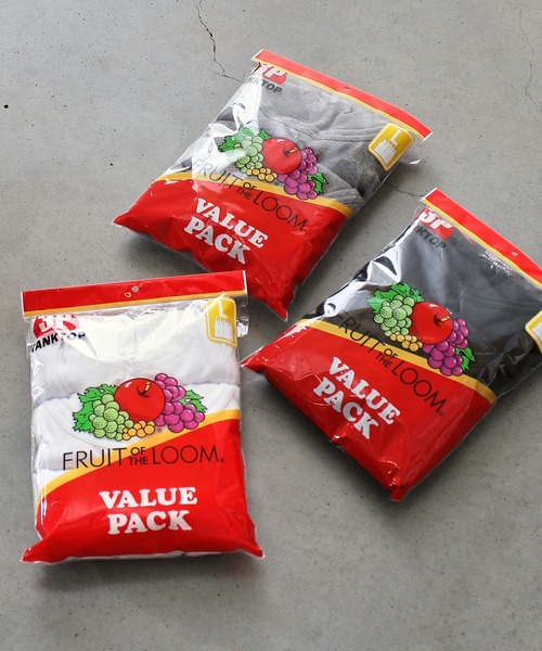 FRUIT OF THE LOOM（フルーツオブザルーム）の「リブタンクトップ3Pパック / ノースリーブ / パック / シンプル / カジュアル / 無地 / インナー / ユニセックス（タンクトップ・メンズ・ブラック/グレー/ホワイト・M/L/XL）」の4枚目の写真