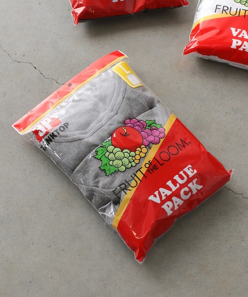 FRUIT OF THE LOOM（フルーツオブザルーム）の「リブタンクトップ3Pパック / ノースリーブ / パック / シンプル / カジュアル / 無地 / インナー / ユニセックス（タンクトップ・メンズ・ブラック/グレー/ホワイト・M/L/XL）」の17枚目の写真