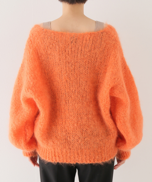 NOBLE AMERICANDREAMS Vネック ニットピンク Sイタリア製 Noble（ノーブル）の「【AMERICAN DREAMS】KNIT PULLOVER