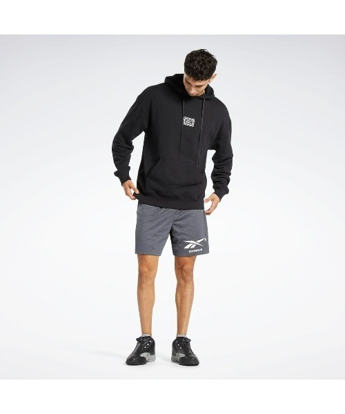 Reebok（リーボック）の「バスケットボール フリース フーディ / BB BBALL HW FLEECE HOOD（パーカー・メンズ・ブラック/ホワイト・LARGE/X-LARGE/SMALL/MEDIUM/XX-LARGE/XXX-LARGE）」の8枚目の写真