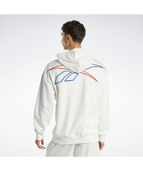 Reebok（リーボック）の「バスケットボール フリース フーディ / BB BBALL HW FLEECE HOOD（パーカー・メンズ・ブラック/ホワイト・LARGE/X-LARGE/SMALL/MEDIUM/XX-LARGE/XXX-LARGE）」の4枚目の写真