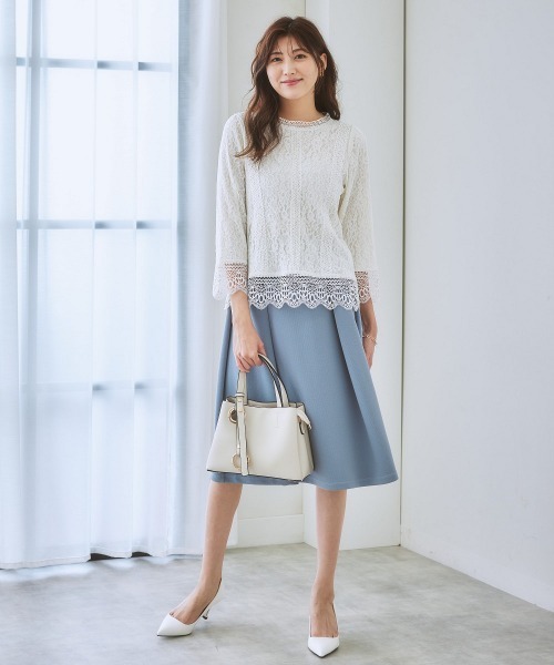 7days Life Styling(セブンデイズライフスタイリング)の「【販売終了】【カットソー裏地付】総レースブラウス(シャツ/ブラウス・レディース・モカ/ブラック/アイボリー・LL/M/S/L)」の7枚目の写真