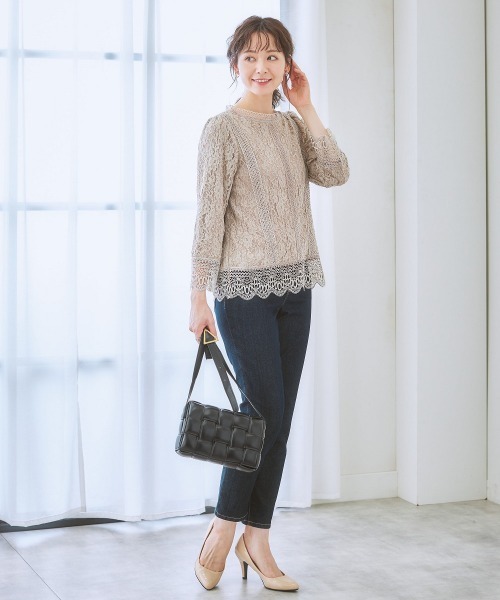 7days Life Styling(セブンデイズライフスタイリング)の「【販売終了】【カットソー裏地付】総レースブラウス(シャツ/ブラウス・レディース・モカ/ブラック/アイボリー・LL/M/S/L)」の19枚目の写真