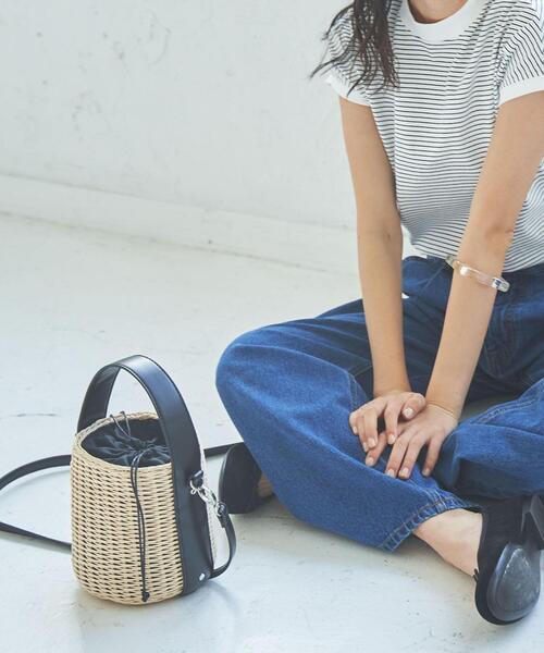 coen（コーエン）の「2WAYラタンバスケット（かごバッグ・レディース・ブラック・FREE）」の7枚目の写真