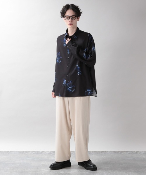 RAGEBLUE（レイジブルー）の「ラグイージー/フラワーデザインシャツ（シャツ/ブラウス・メンズ・ブルー/ブラック/ホワイト・MEDIUM/LARGE）」の10枚目の写真