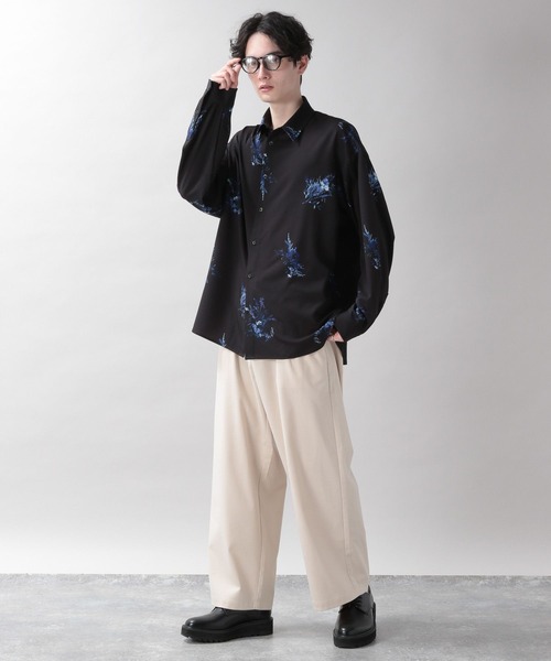 RAGEBLUE（レイジブルー）の「ラグイージー/フラワーデザインシャツ（シャツ/ブラウス・メンズ・ブルー/ブラック/ホワイト・MEDIUM/LARGE）」の11枚目の写真