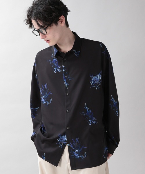 RAGEBLUE（レイジブルー）の「ラグイージー/フラワーデザインシャツ（シャツ/ブラウス・メンズ・ブルー/ブラック/ホワイト・MEDIUM/LARGE）」の12枚目の写真