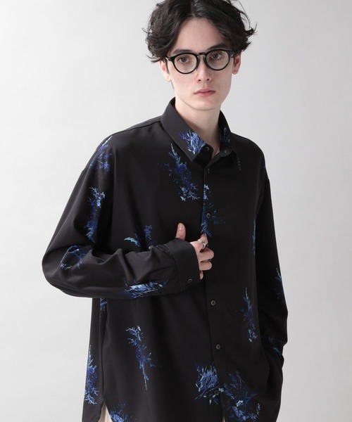 RAGEBLUE（レイジブルー）の「ラグイージー/フラワーデザインシャツ（シャツ/ブラウス・メンズ・ブルー/ブラック/ホワイト・MEDIUM/LARGE）」の13枚目の写真