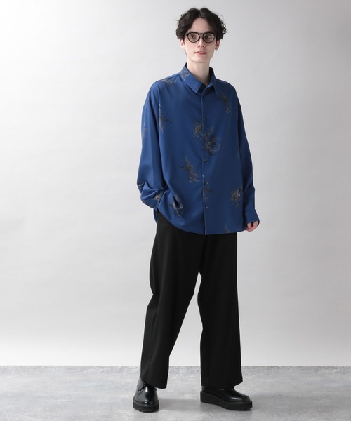 RAGEBLUE（レイジブルー）の「ラグイージー/フラワーデザインシャツ（シャツ/ブラウス・メンズ・ブルー/ブラック/ホワイト・MEDIUM/LARGE）」の17枚目の写真