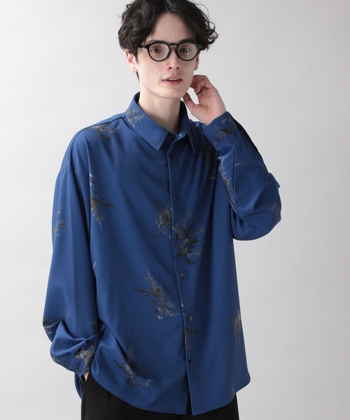 RAGEBLUE（レイジブルー）の「ラグイージー/フラワーデザインシャツ（シャツ/ブラウス・メンズ・ブルー/ブラック/ホワイト・MEDIUM/LARGE）」の19枚目の写真