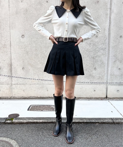 one way(ワンウェイ)の「配色ビックカラーテレコトップス(Tシャツ/カットソー・レディース・ブラック/ピンク/ホワイト・FREE)」の18枚目の写真