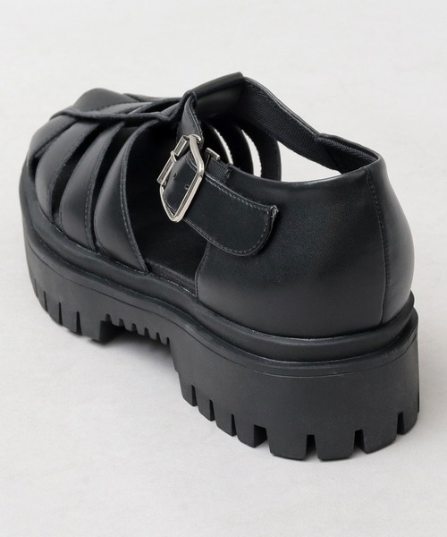 glabella（グラベラ）の「超厚底 タンクソール グルカサンダル / 厚底 フェイクレザーサンダル（サンダル・メンズ・ブラック・L/M/S）」の7枚目の写真