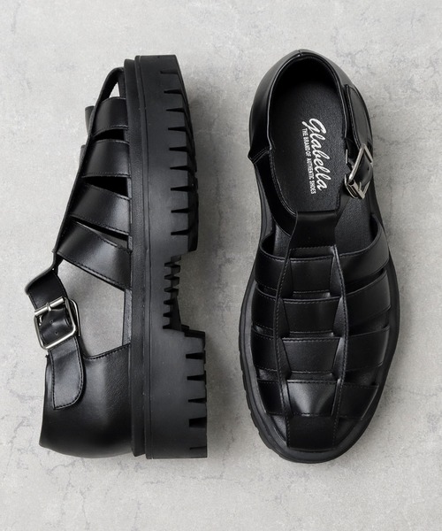 glabella（グラベラ）の「超厚底 タンクソール グルカサンダル / 厚底 フェイクレザーサンダル（サンダル・メンズ・ブラック・L/M/S）」の17枚目の写真