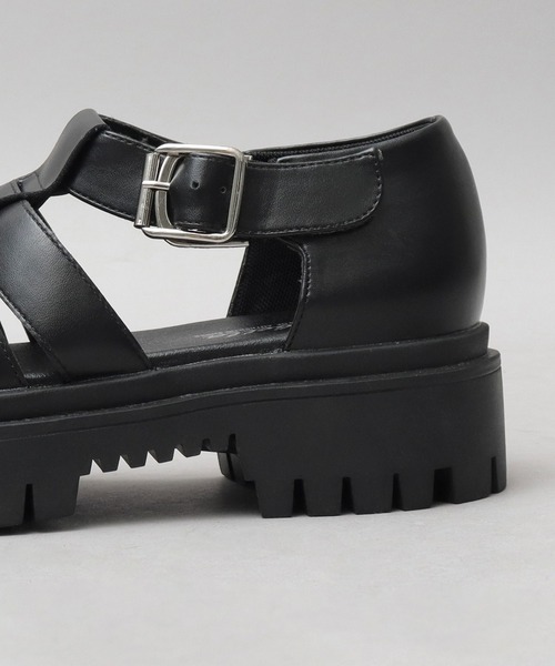 glabella（グラベラ）の「超厚底 タンクソール グルカサンダル / 厚底 フェイクレザーサンダル（サンダル・メンズ・ブラック・L/M/S）」の14枚目の写真