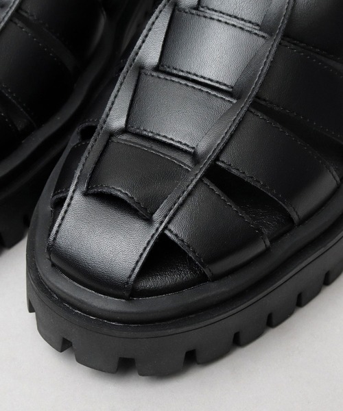 glabella（グラベラ）の「超厚底 タンクソール グルカサンダル / 厚底 フェイクレザーサンダル（サンダル・メンズ・ブラック・L/M/S）」の9枚目の写真