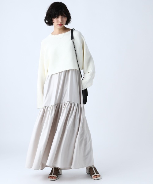 PAGEBOY（ページボーイ）の「ショートカーディガン×キャミワンピースSET（ワンピース・レディース・オフホワイト/ブラック/グレイッシュベージュ・FREE）」の21枚目の写真