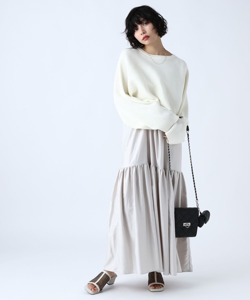 PAGEBOY（ページボーイ）の「ショートカーディガン×キャミワンピースSET（ワンピース・レディース・オフホワイト/ブラック/グレイッシュベージュ・FREE）」の13枚目の写真