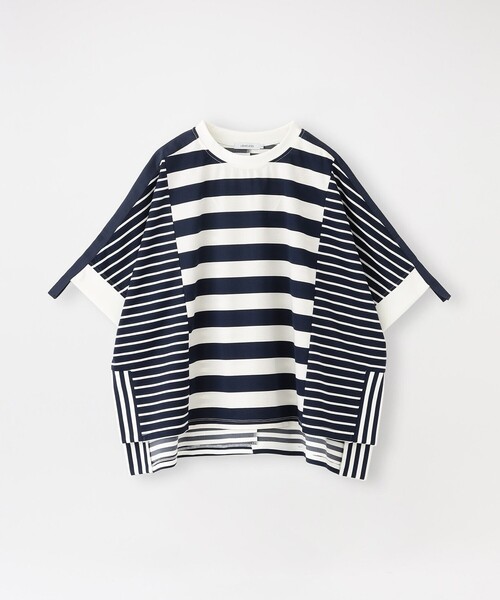 LOVELESS（ラブレス）の「ボーダーフレアプルオーバー（Tシャツ/カットソー・レディース・ネイビー/ブラック・FREE）」の8枚目の写真