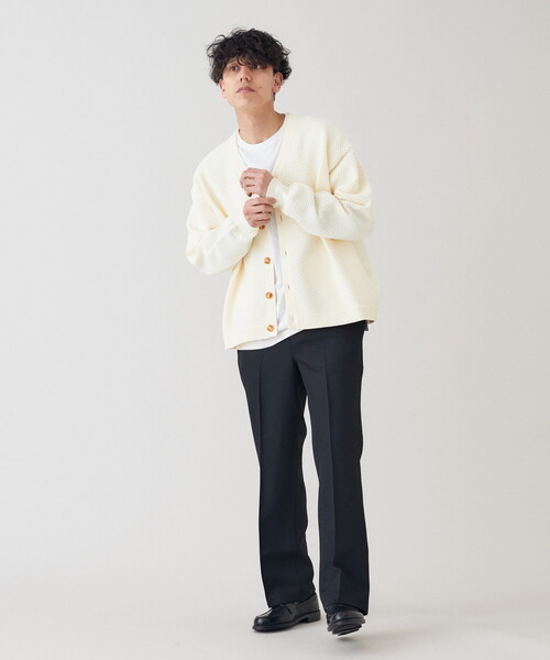 B.C STOCK(ベーセーストック)の「AEROギャバブーツカットパンツ(スラックス・メンズ・ブラウン/ブラック/アイボリー・MEDIUM/LARGE)」の4枚目の写真