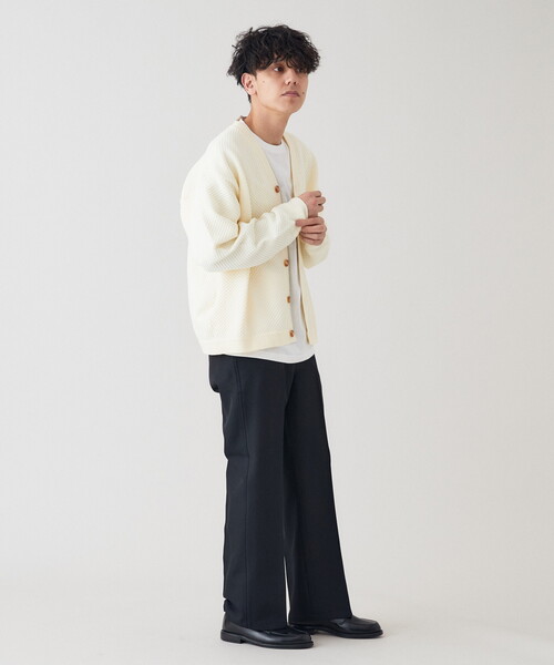 B.C STOCK(ベーセーストック)の「AEROギャバブーツカットパンツ(スラックス・メンズ・ブラウン/ブラック/アイボリー・MEDIUM/LARGE)」の5枚目の写真