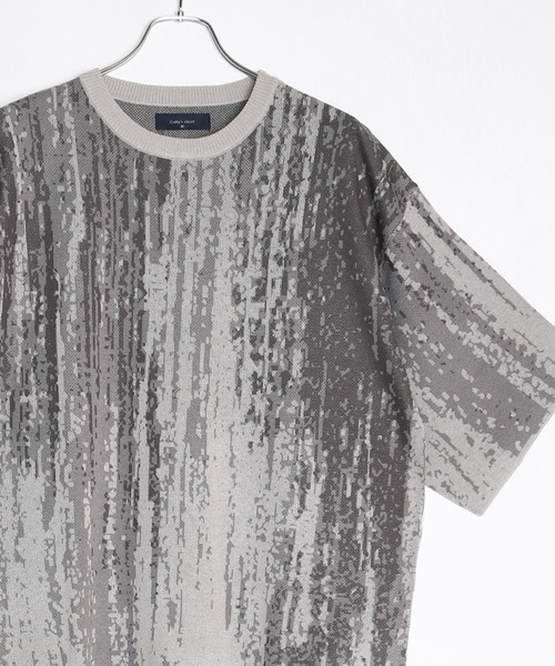 オーバーサイズ アブストラクト柄 半袖サマーニット（ニット/セーター）｜WESTSEA（ウエストシー）