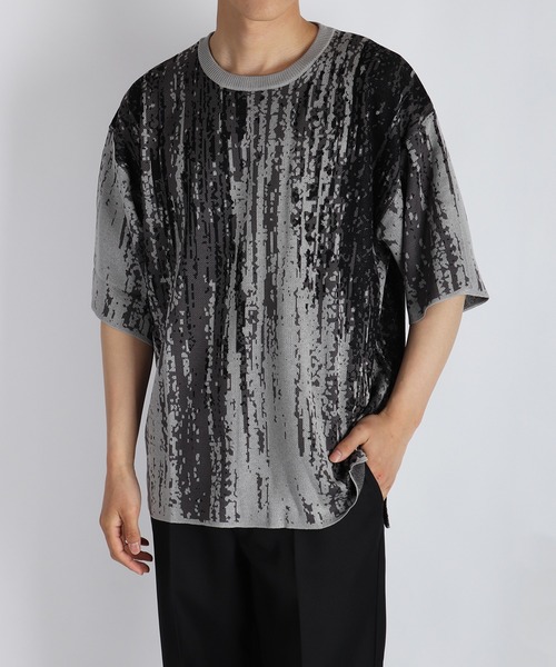 Oversize Abstractstract поло‑футболка с коротким рукавом