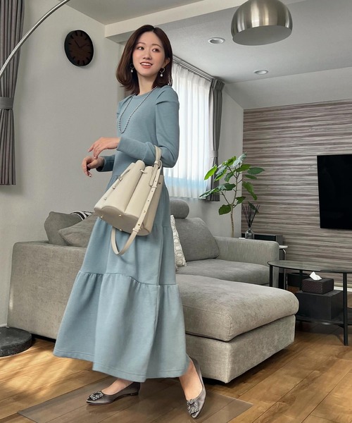ワンピース まとめ売り SAORIさんコラボ ] ワッフルティアードワンピース（ワンピース