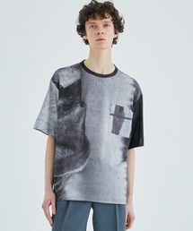 【th products)/ティーエイチプロダクツ】DY Drop Shoulder Tee