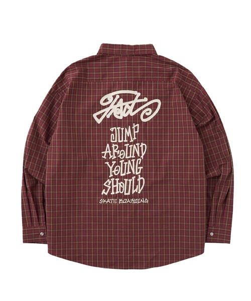 WHO'S WHO gallery（フーズフーギャラリー）の「COOPER FACTチェックビッグシャツ（シャツ/ブラウス・レディース・ブラック/ネイビー/レッド/グリーン・FREE）」の18枚目の写真