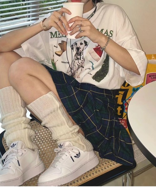 Vipoa(ヴィポア)の「OVERSIZE DOG GRAPHIC HAAPY TEE(Tシャツ/カットソー・レディース・ホワイト・FREE)」の4枚目の写真